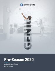Pre-Season 2020 - Official New Player Programme