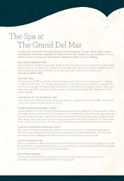 Download The Spa Menu - The Grand Del Mar