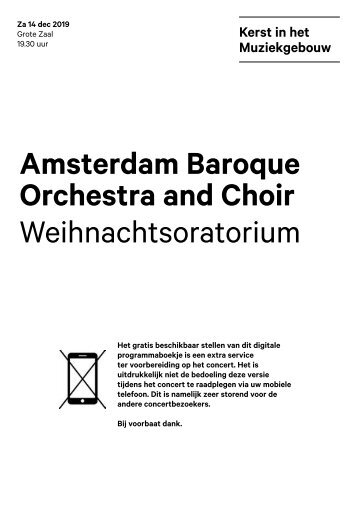 2019 12 14 Amsterdam Baroque Ochestra an Choir