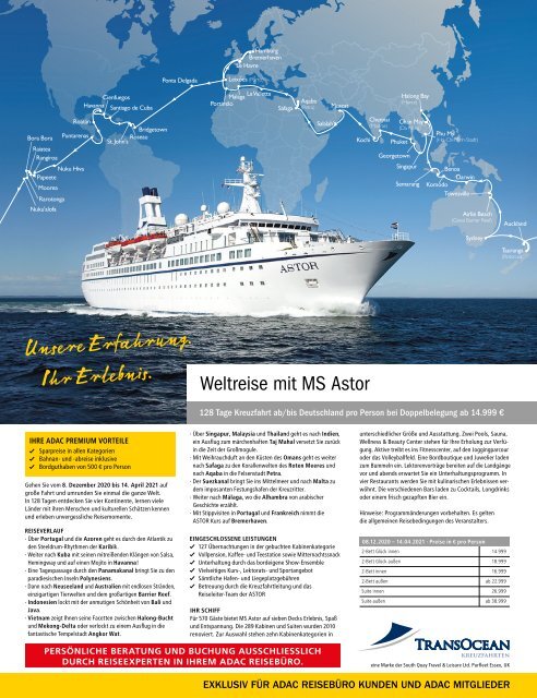 ADAC Urlaub Januar-Ausgabe 2020 Nordrhein