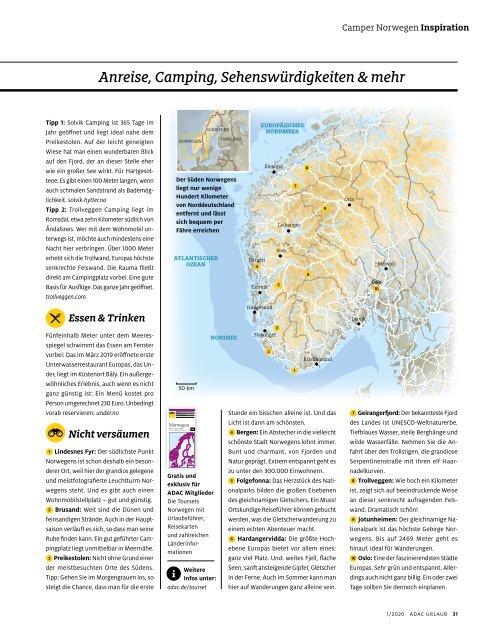 ADAC Urlaub Januar-Ausgabe 2020 Nordrhein