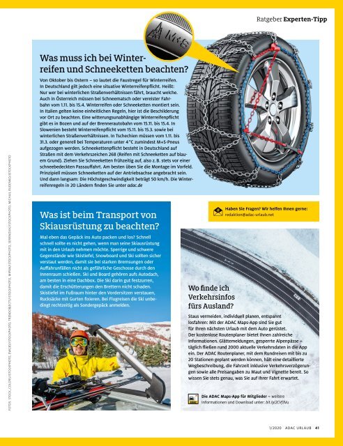 ADAC Urlaub Januar-Ausgabe 2020 Nordrhein