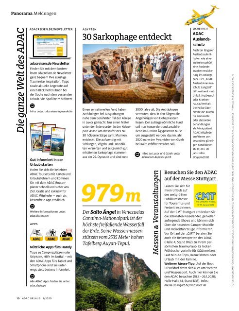 ADAC Urlaub Januar-Ausgabe 2020 Südbayern