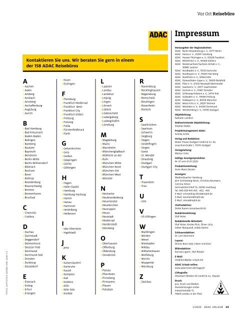  ADAC Urlaub Januar-Ausgabe 2020 Überregional