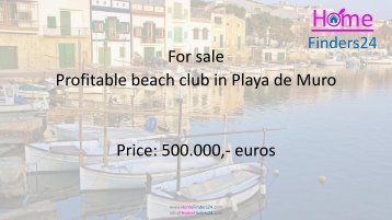 Beautifull beachclub with magnificent view for sale in Playa de Muro (LOC0005)