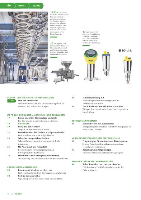 dei – Prozesstechnik für die Lebensmittelindustrie 12.2019