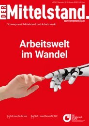 DER Mittelstand Das Unternehmermagazin 6/2019 - Arbeitswelt im Wandel