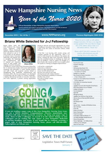 New Hampshire Nursing News - December 2019