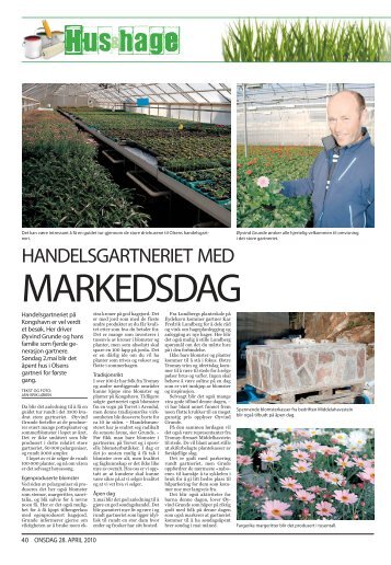 Handelsgartneri med markedsdag