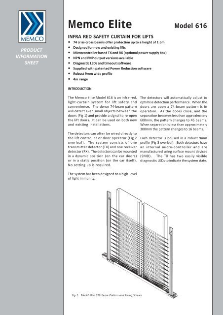 616 Elite Information Sheet Memco