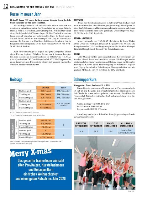 TSG Reutlingen Report IV 2019