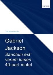Gabriel Jackson Sanctum est verum lumen