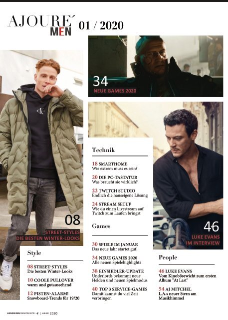 AJOURE´ Men Magazin Januar 2020