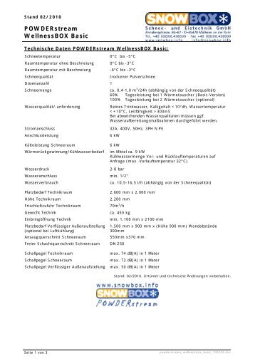 SnowBOX POWDERstream WellnessBOX Basic - Snow+Promotion