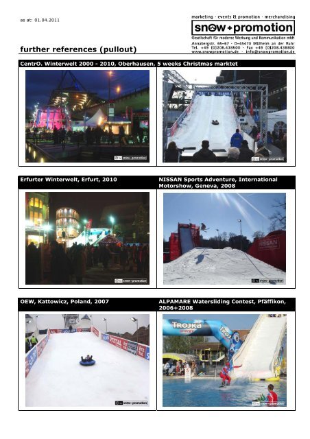 Further information and ramp types - Snow+Promotion