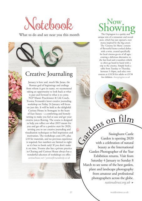 Wealden Times | WT215 | January 2020 | Travel & Wellbeing supplement inside