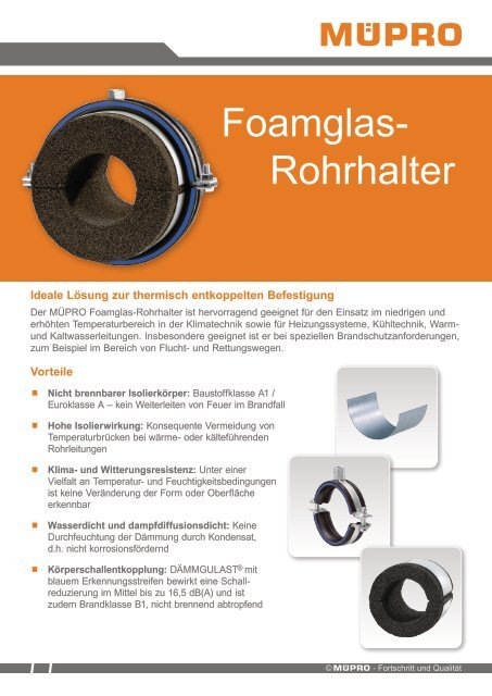 MÜPRO Foamglas-Rohrhalter AT