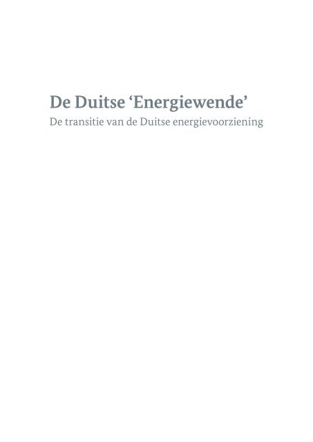 De Duitse ‘Energiewende’