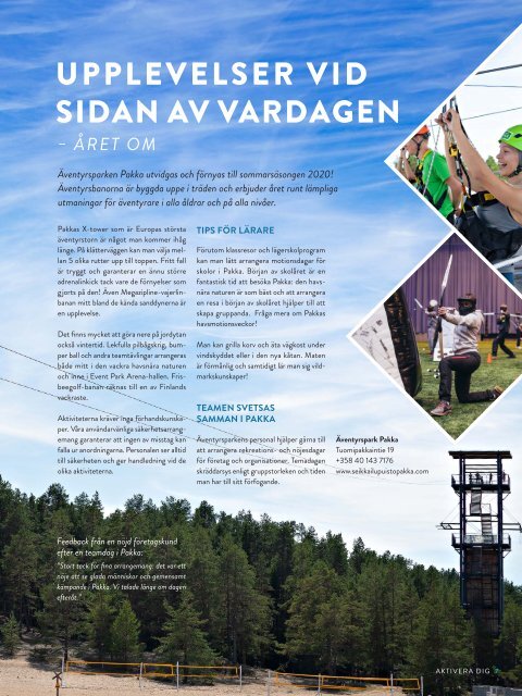 Upplev Kalajoki -resemagazin 2020 SV