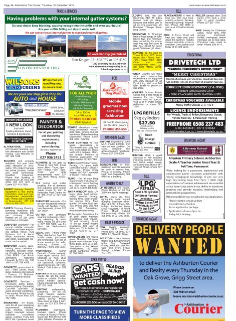 Ashburton Courier: December 19, 2019