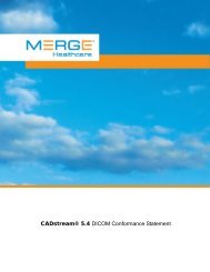 CADstream® 5.4 DICOM Conformance Statement - Merge Healthcare
