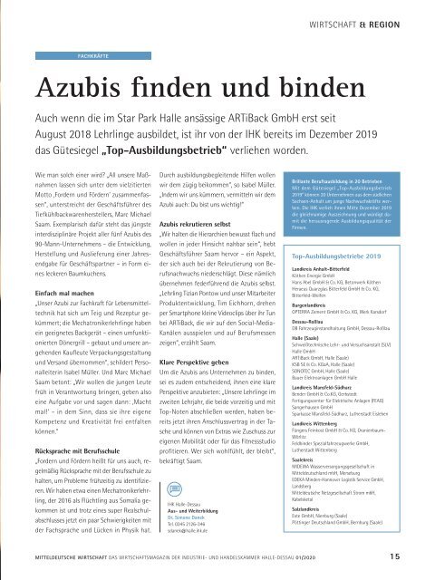 Mitteldeutsche Wirtschaft Ausgabe 1/2020