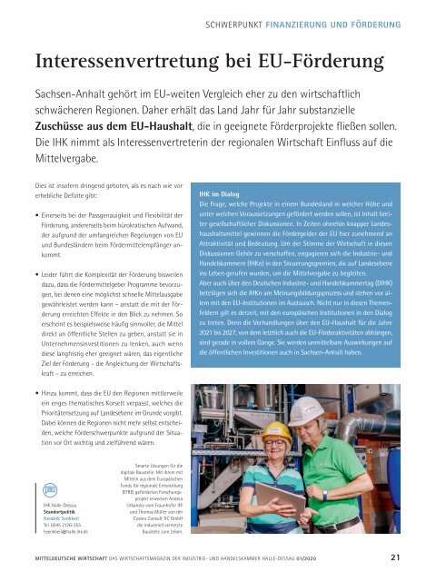 Mitteldeutsche Wirtschaft Ausgabe 1/2020