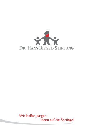 Infobroschüre der Dr. Hans Riegel-Stiftung 