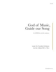 God of Music, Guide Our Song