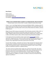 Download this press release - Merge Healthcare