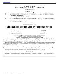 FORM 10-Q - Merge Healthcare
