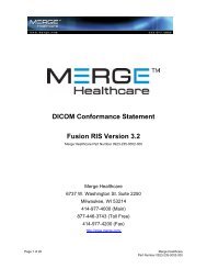 DICOM Conformance Statement Fusion RIS ... - Merge Healthcare