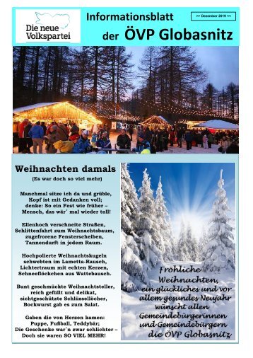 ÖVP Informationsblatt Dezember 2019