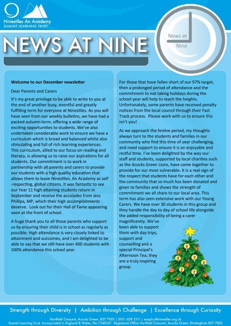 Ninestiles News at Nine December 2019