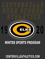 2019-2020 Centerville Athletics Winter Sports Program