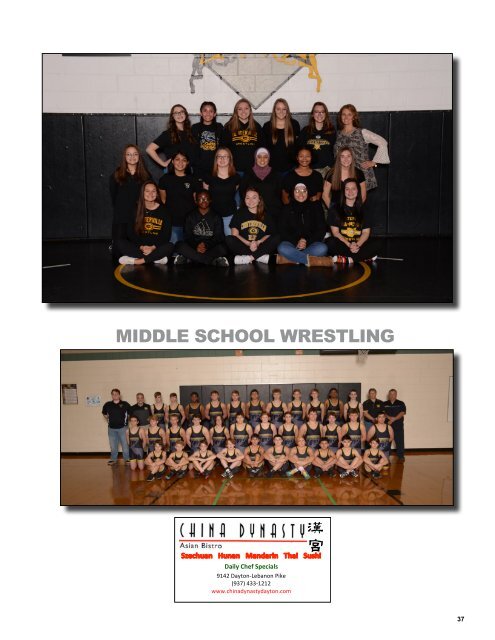 2019-2020 Centerville Athletics Winter Sports Program