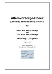 Altersvorsorge-Check (Darstellung der Altersvorsorgesituation)