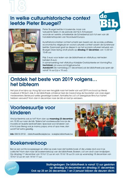 Infoblad Tij-dingen, editie december 2019