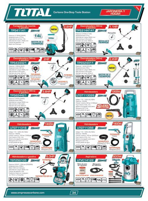 Catalogo de Productos para Jardineria y Hogar Total Tools