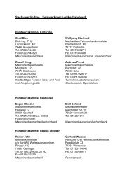 Sachverständige - Feinwerkmechanikerhandwerk