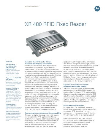 XR 480 RFID Fixed Reader - Integer Solutions