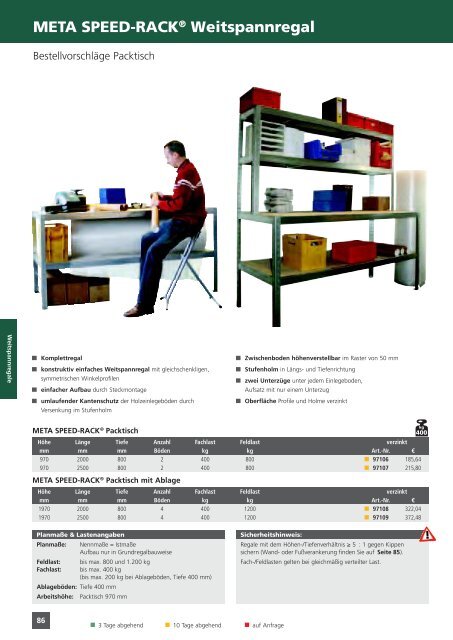 Lagertechnik-Bestellkatalog - META REGALE