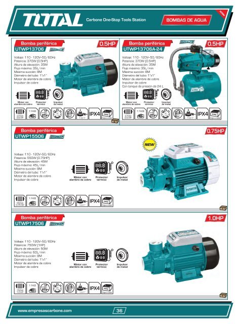 Bombas de agua — Herramientas Total
