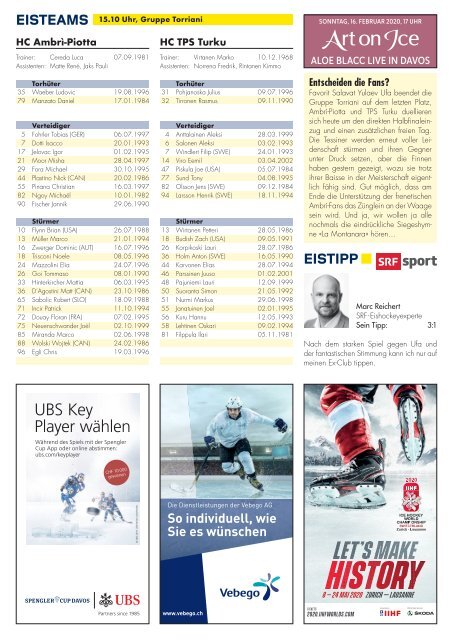 EISSplitter Nr. 3 - Spengler Cup-Tageszeitung vom 28.12.2019