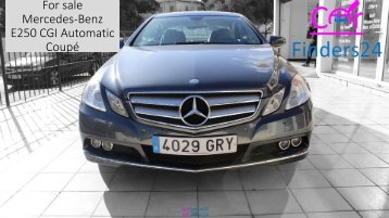 CarFinders24 offers for sale this great Mercedes-Benz E250 CGI Coupé (4029GRY).