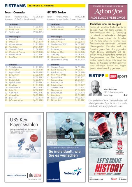 EISSplitter Nr. 5 - Spengler Cup Tageszeitung vom 30.12.2019