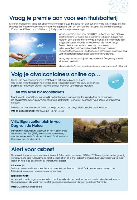 Infoblad Tij-dingen, editie januari 2020