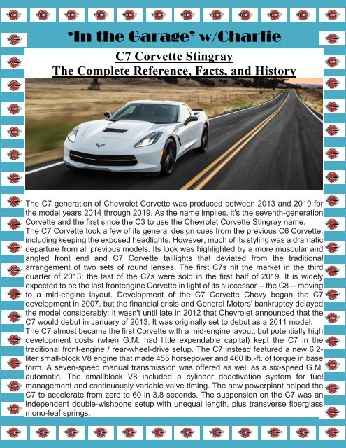 Central Valley Corvettes of Fresno - January 2020