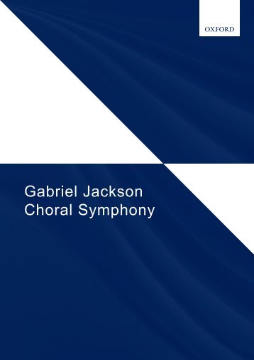 Gabriel Jackson Choral Symphony