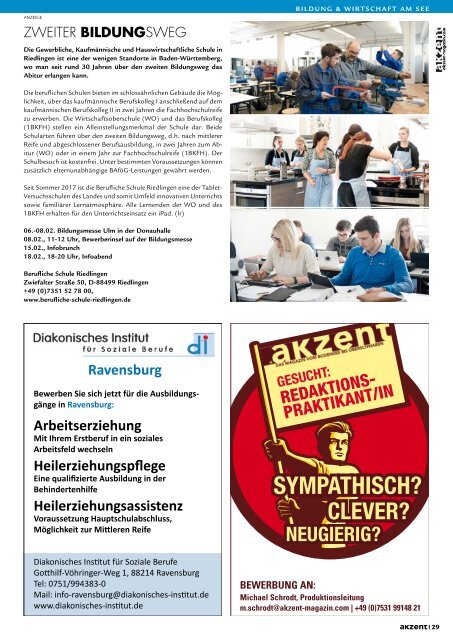 akzent Magazin Januar '20 Bodensee-Oberschwaben